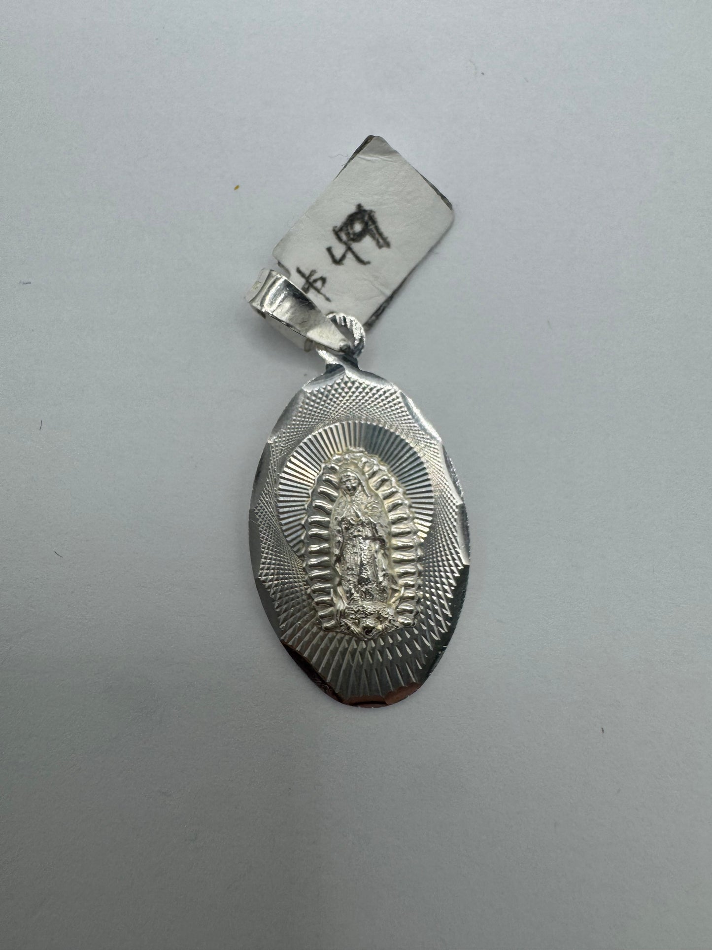 925 silver virgencita pendant size 1 1/2”
