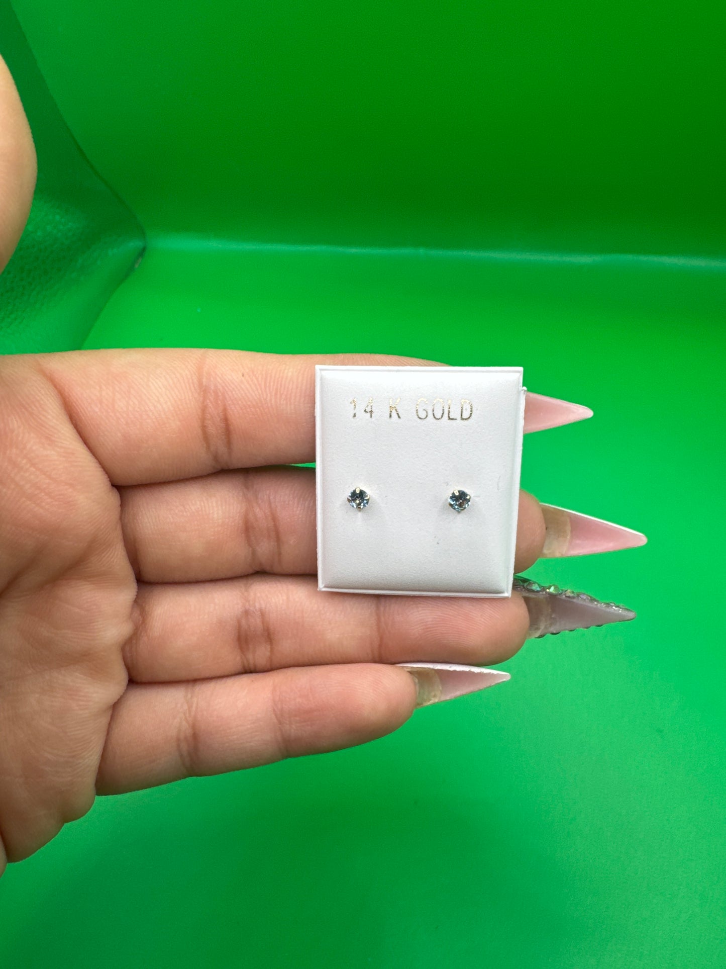 14k baby studs