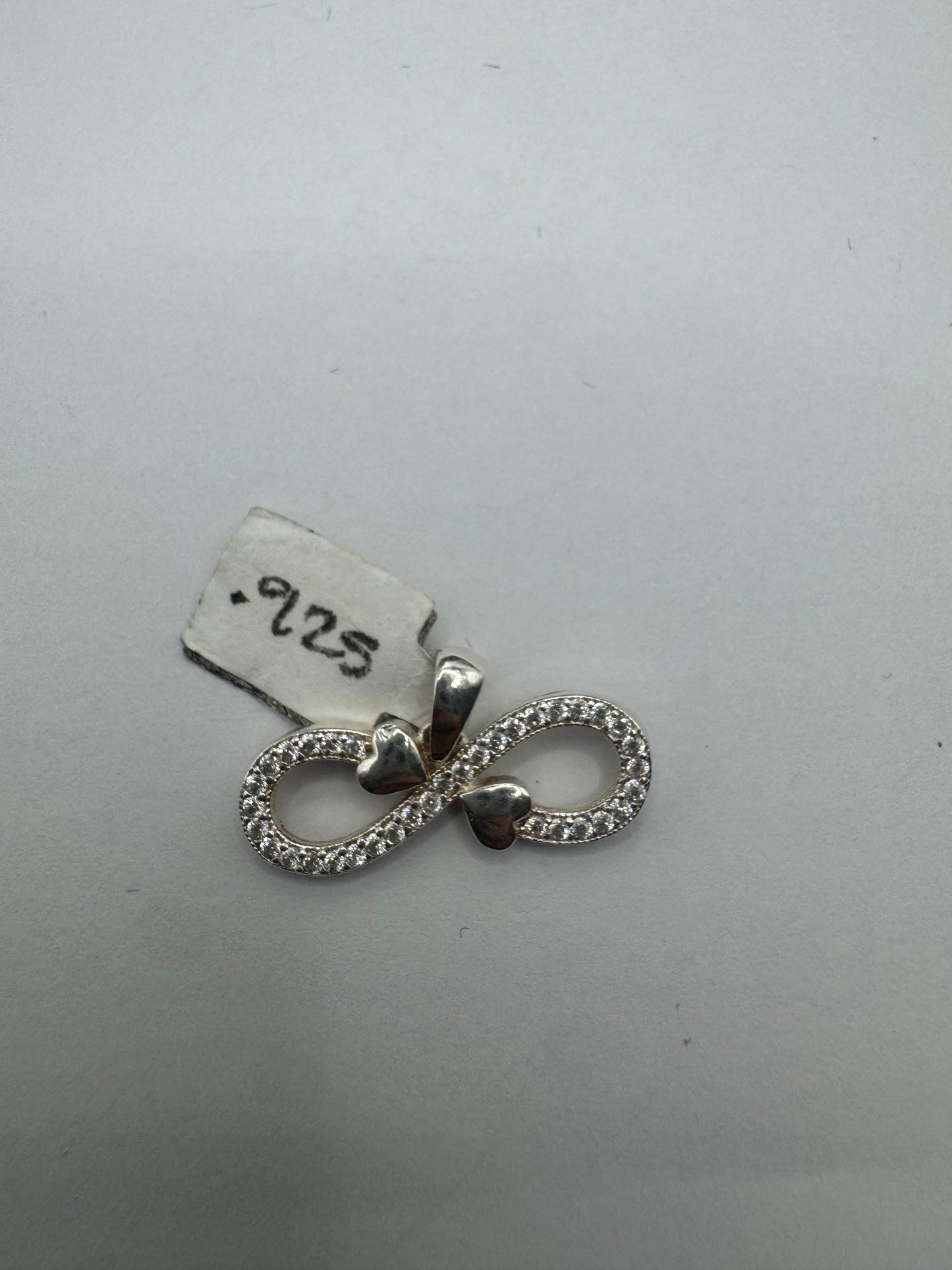 925 silver infinite pendant size 1/2”