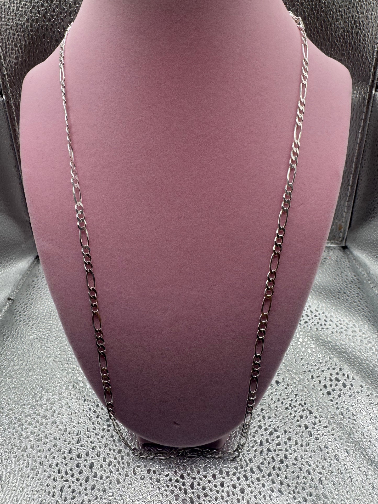 925 silver figaro size 24”