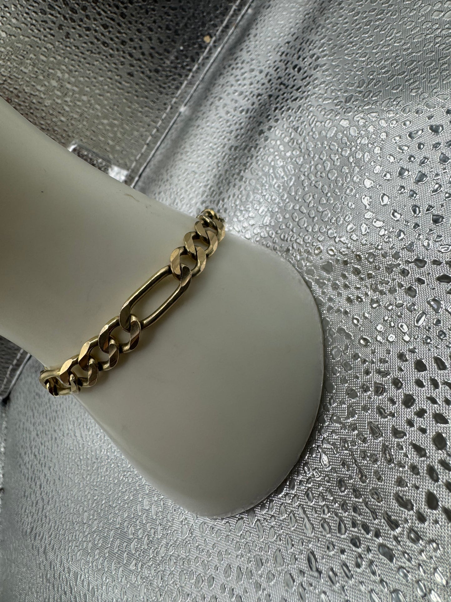 10k figaro bracelet size 8