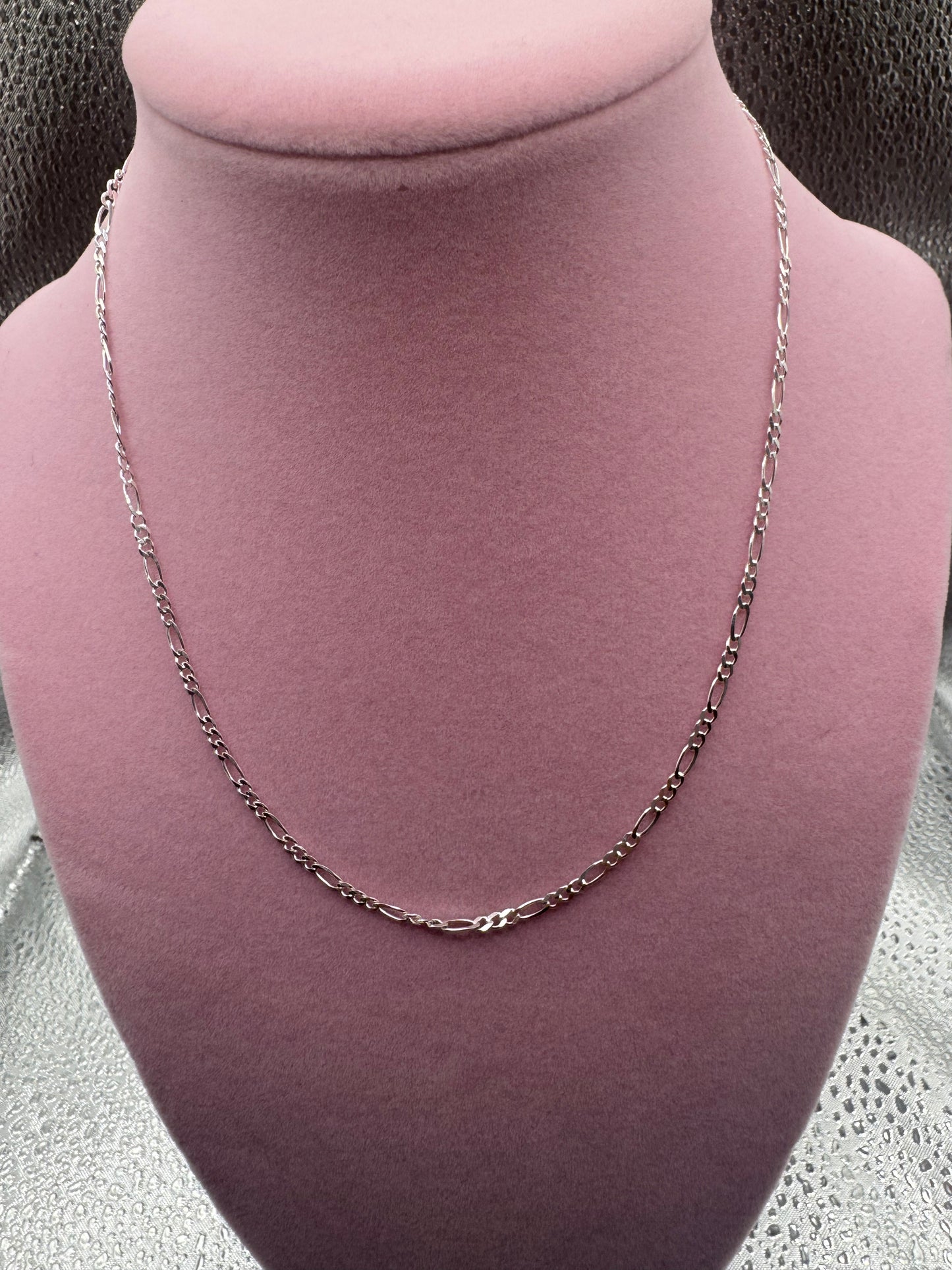 925 silver figaro chain size 16”