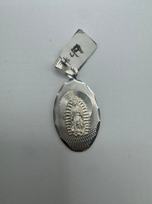 925 silver virgencita pendant size 1 1/2”