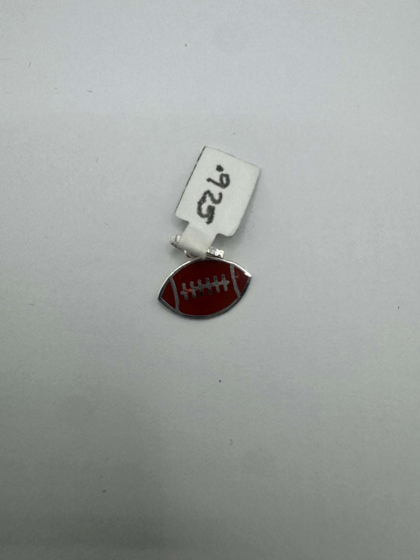 925 silver football pendant size 1/2”