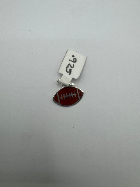925 silver football pendant size 1/2”