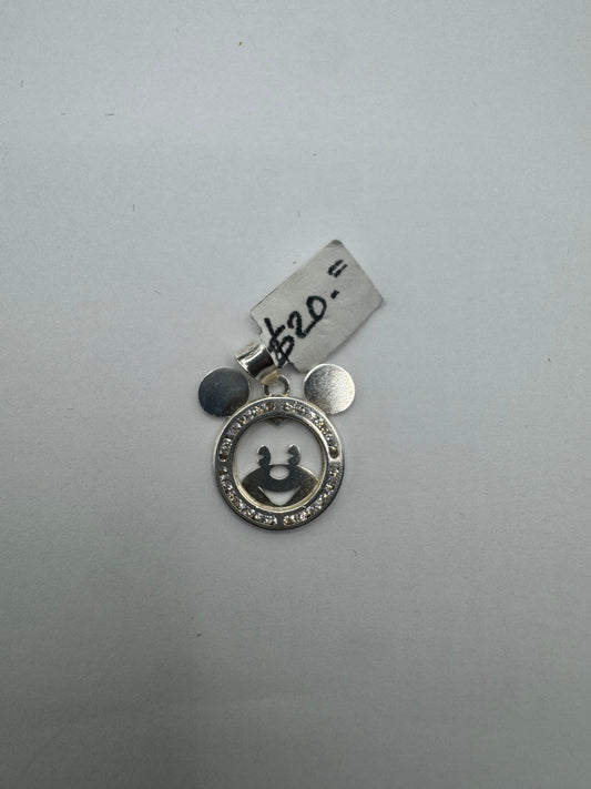 925 silver mickey mouse pendant size 1/2”