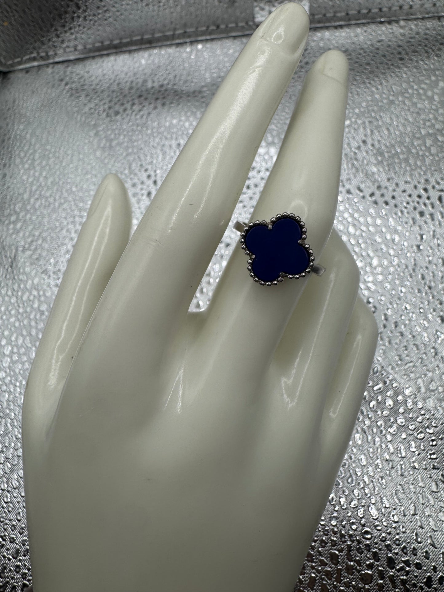 925 blue van cleef ring size 8