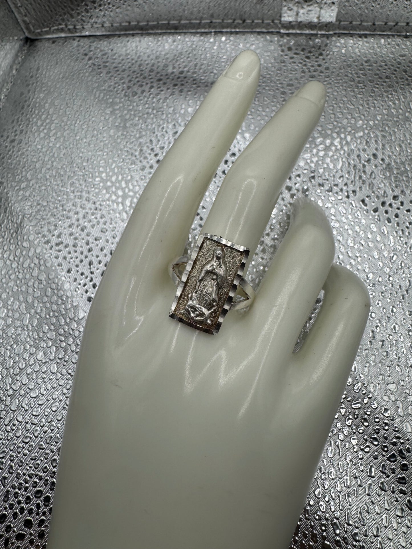 925 silver virgencita ring size 12