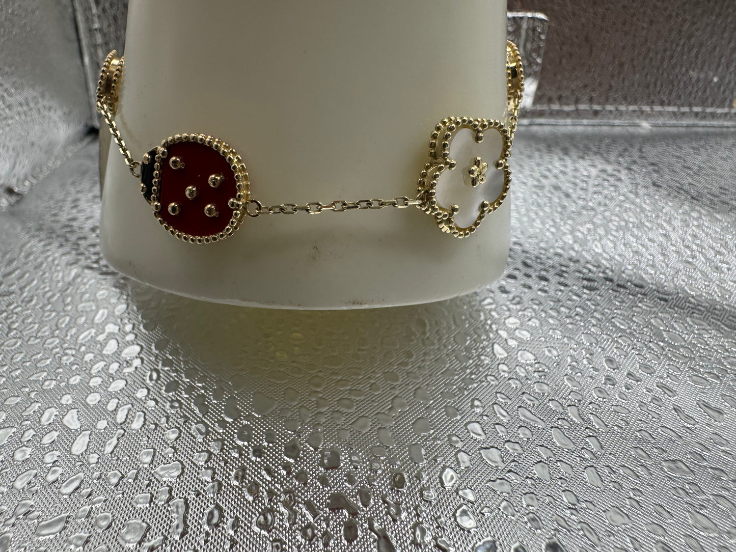 10k lady bug bracelet size 8