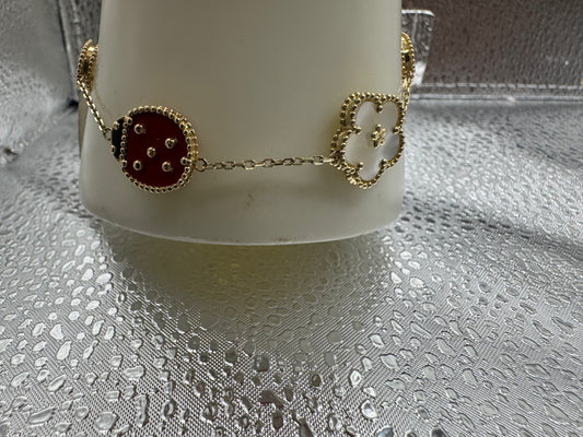 10k lady bug bracelet size 8