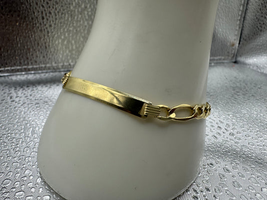 10k figaro bracelet size 8
