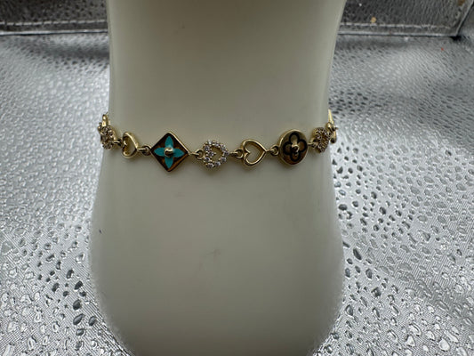 10k blue van cleef bracelet size 8