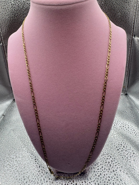10k gold figaro chain size 24”