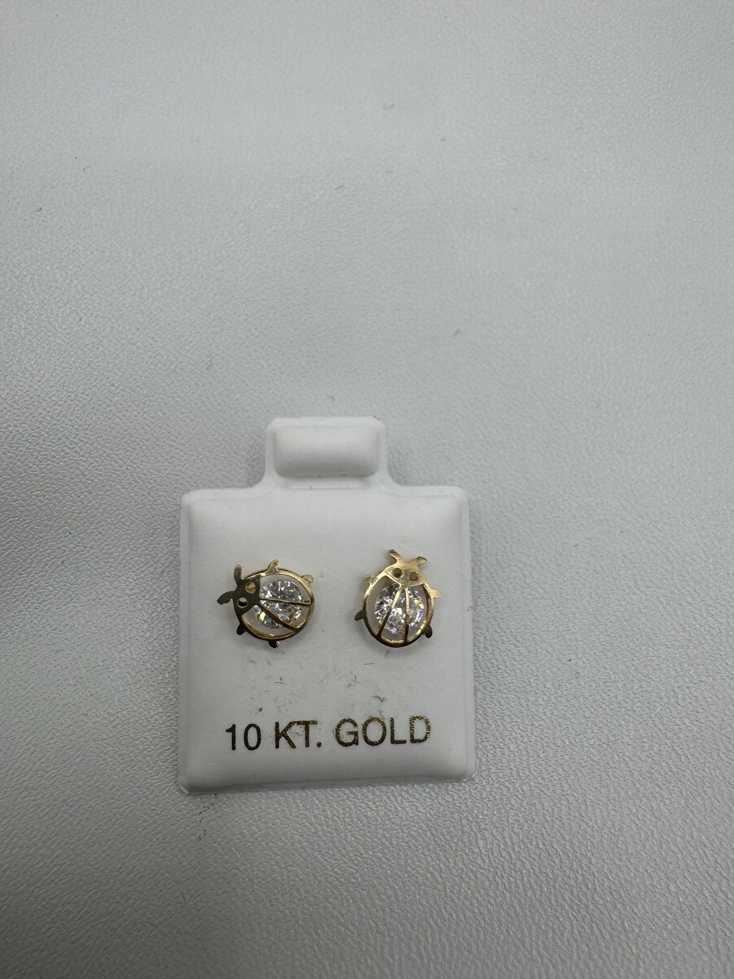10k lady bug studs