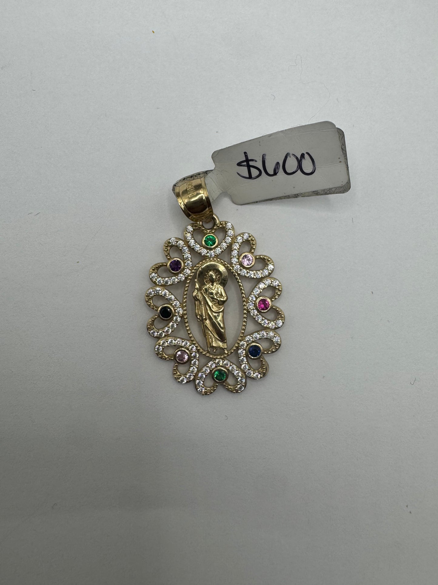10k gold san judas pendant size 1 1/2