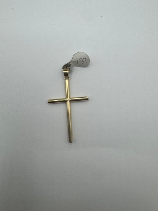 10k gold cross pendant size 2”